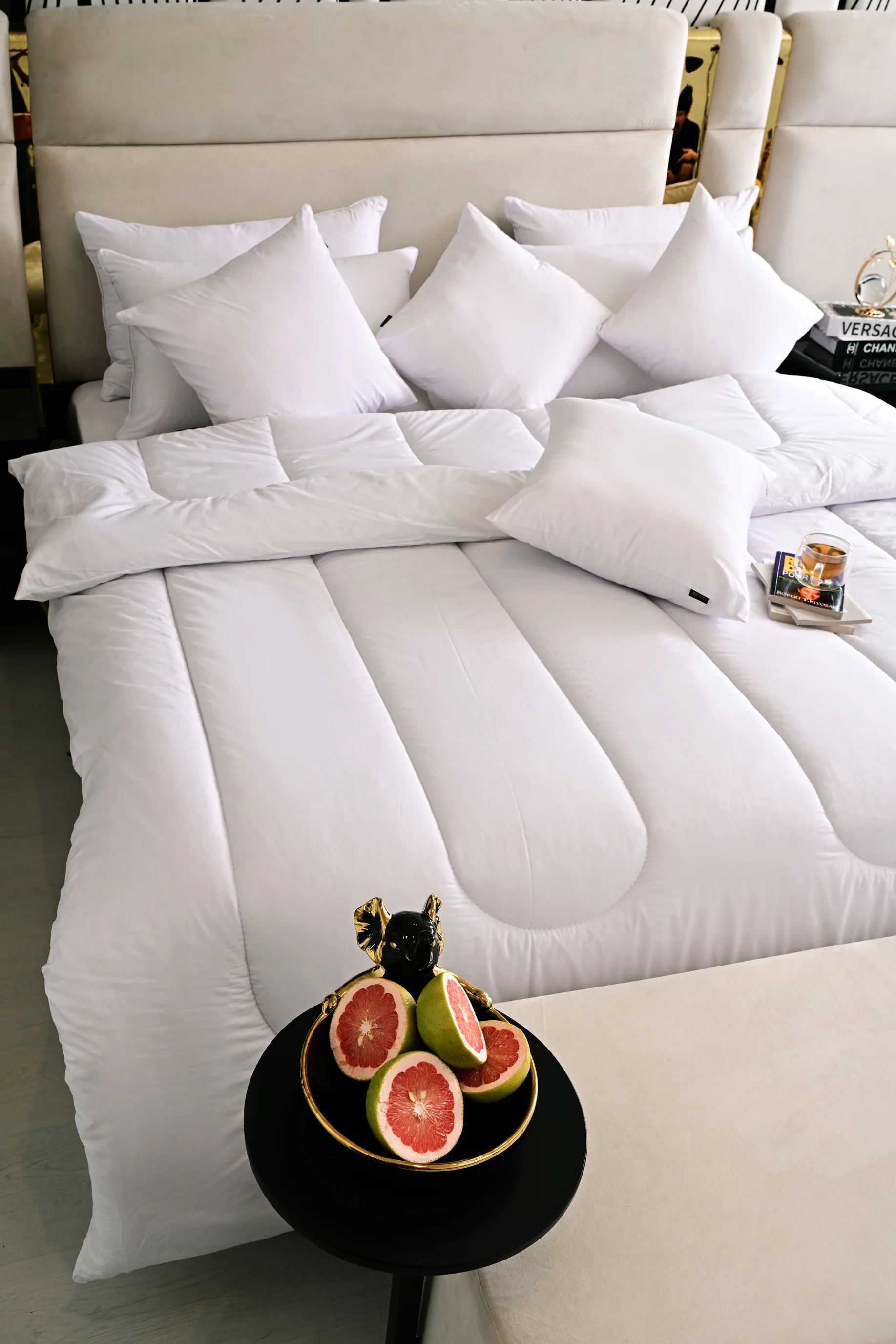 9 PCs White Filling Deal(4 Cuhsions+4 Pillows+Quilt) - Image 18