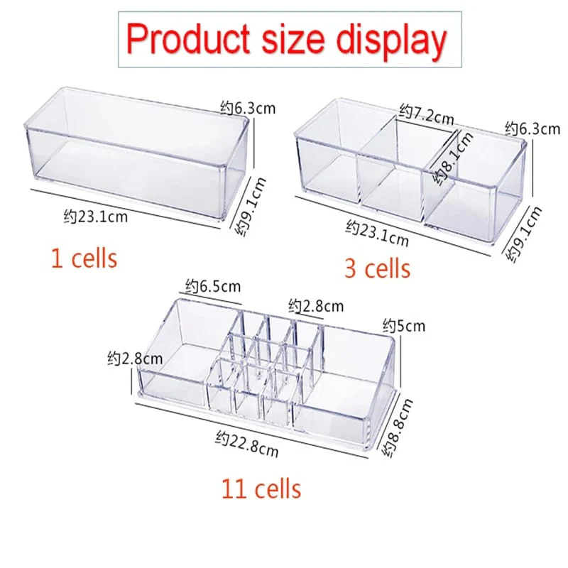 Acrylic 2 Drawer Makeup Organizer-(5362)Transparent - Image 4