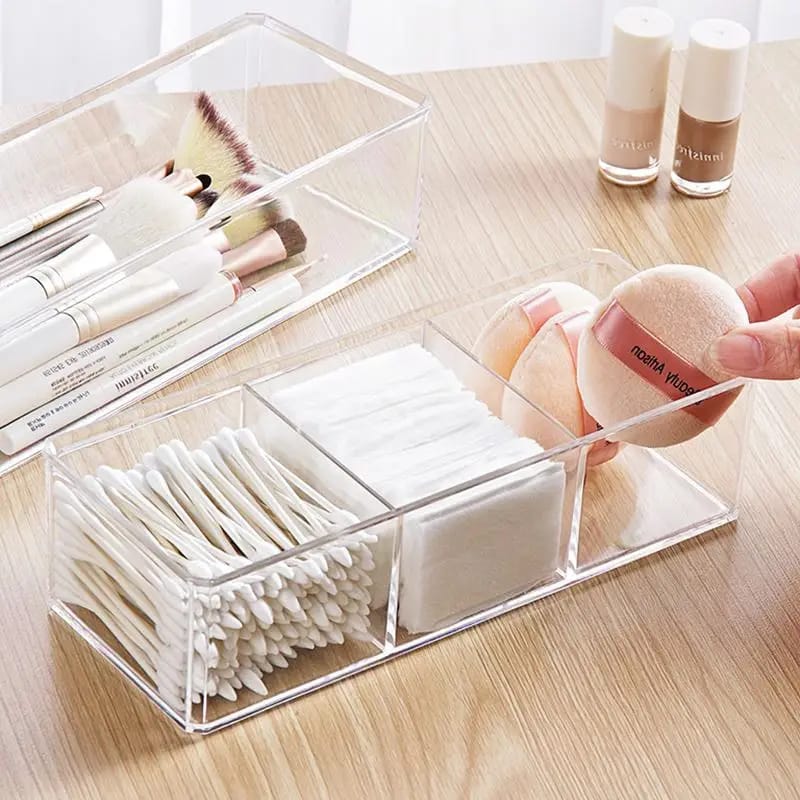 Acrylic 2 Drawer Makeup Organizer-(5362)Transparent - Image 6