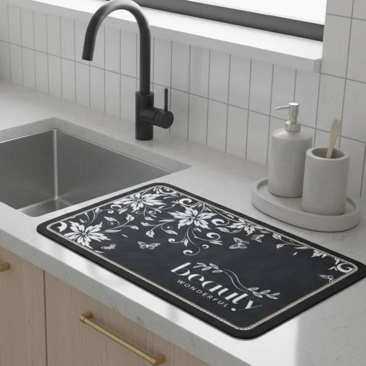 Anti Slip Dish Drying Mat-Beauty