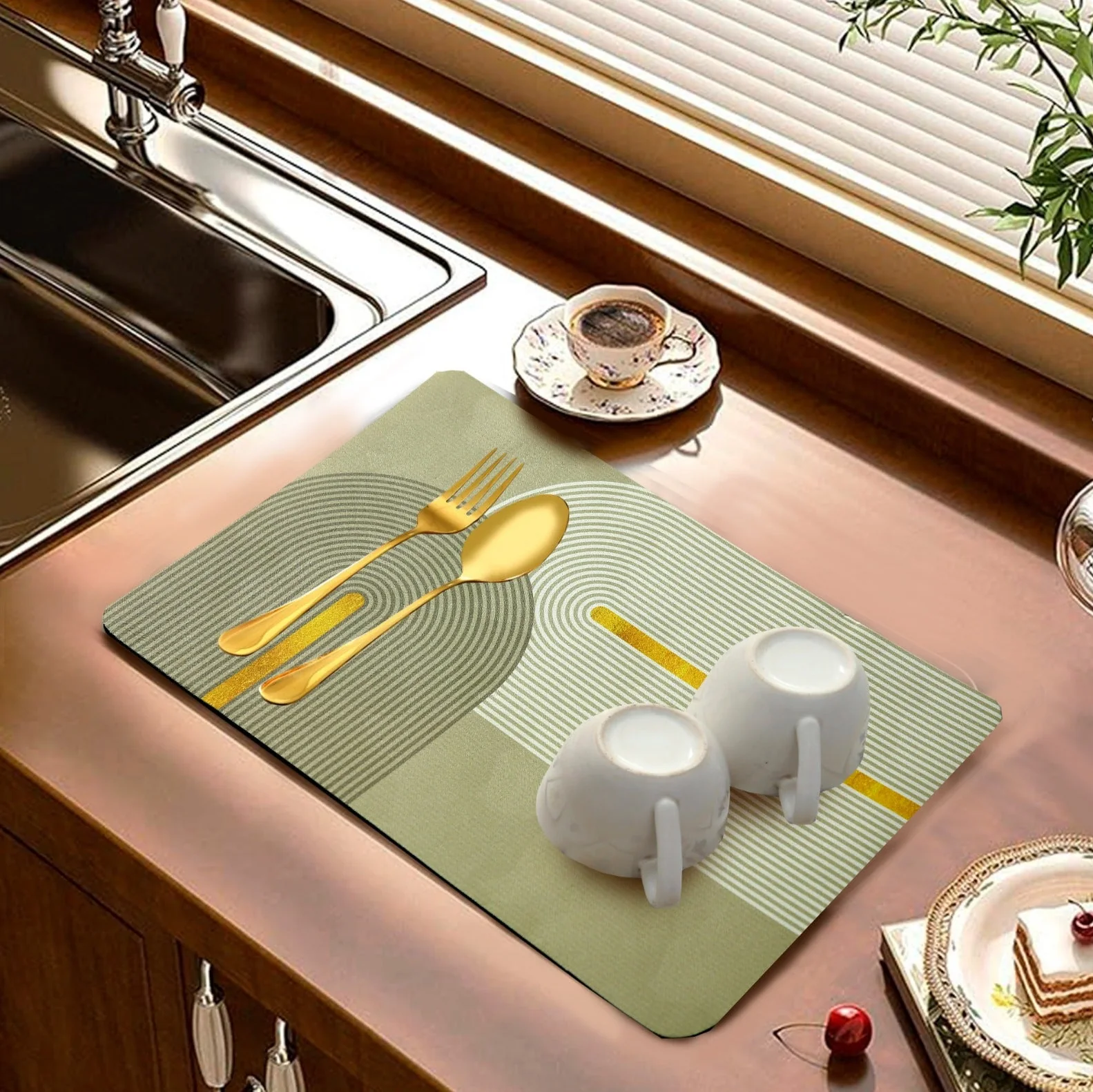 Anti Slip Dish Drying Mat-Bohemian(SA2553)