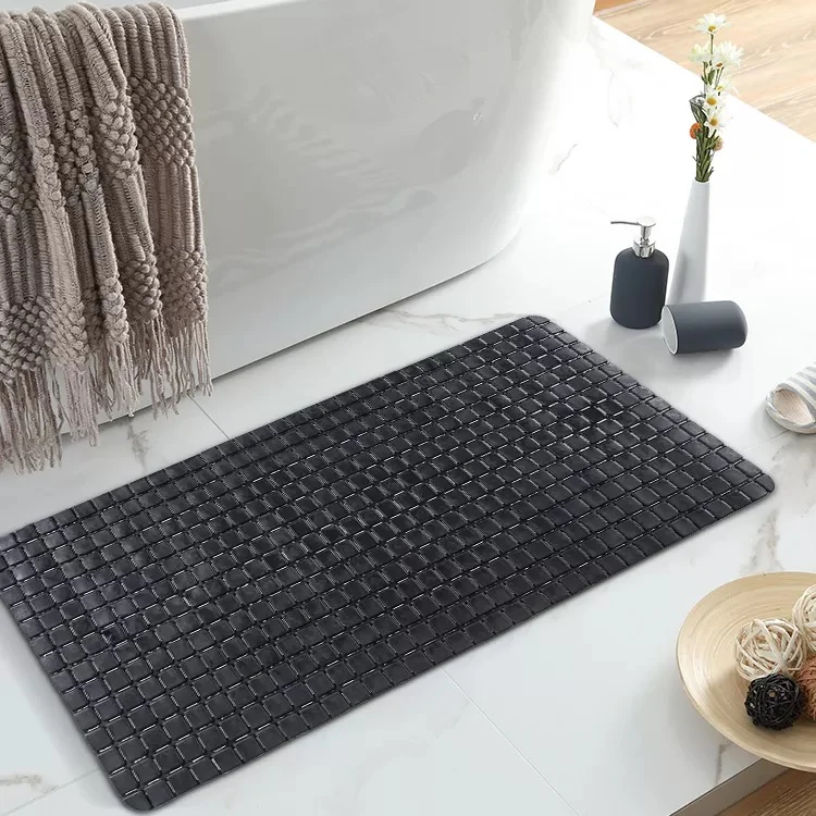 Anti Slip PVC Bathroom Mat-Black
