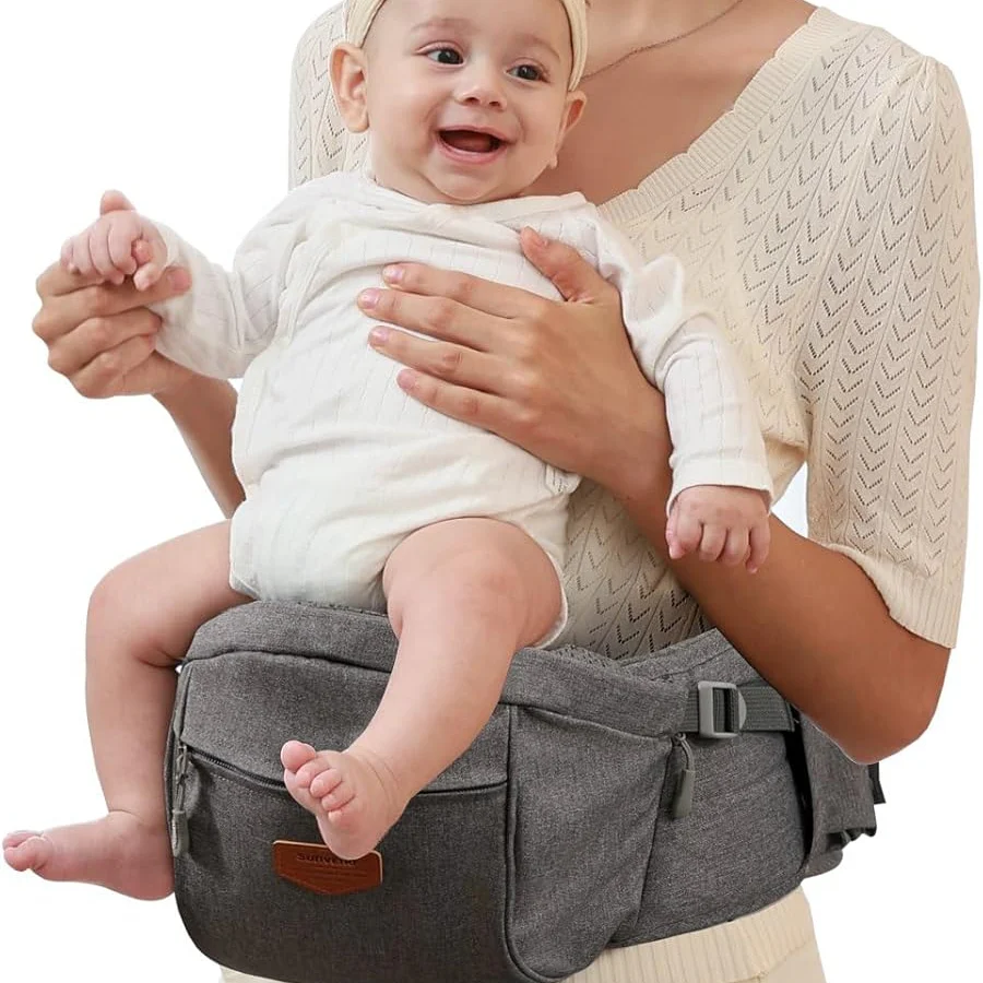 Baby Hip Seat With Adjustable Belt and Pocket-SA2408-182(Grey)