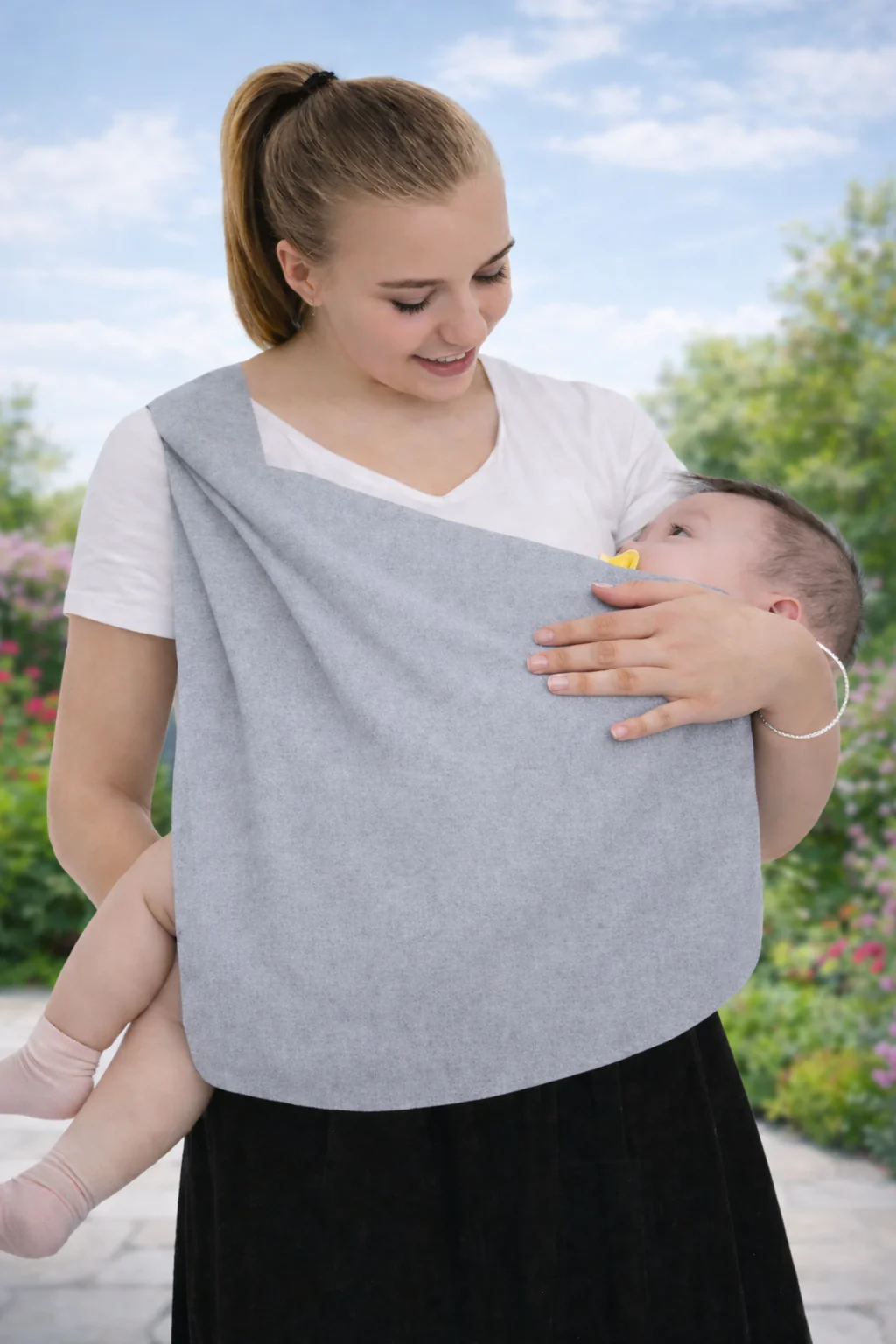 Baby Wraps Carrier-Hand Free Baby Sling For Newborns-SA2411-54(GREY) - Image 2