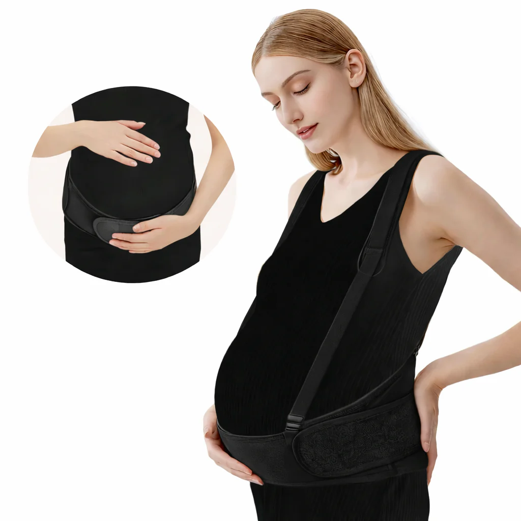 Belly Bands for Pregnant Women With Double Support-SA2411-55(BLACK)