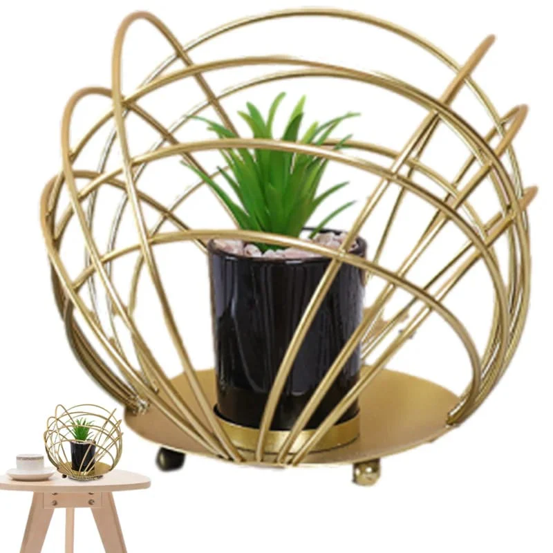 Cactus Metal Pot Stand-Golden(SA2405-153) - Image 5
