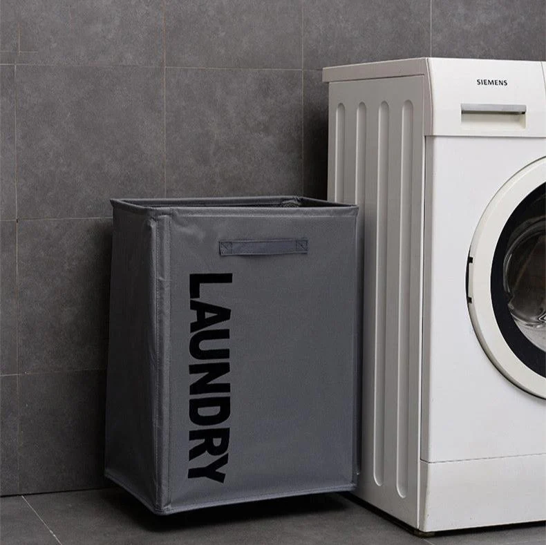 Cart Laundry Basket with Wheel-Grey(5394)