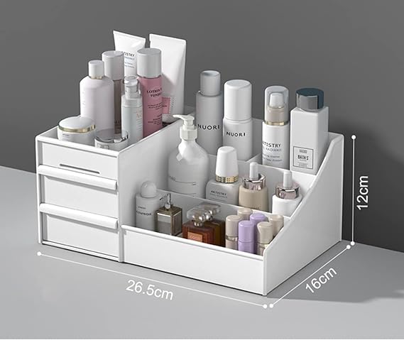Makeup Organizer with Drawers- Blue - Image 3