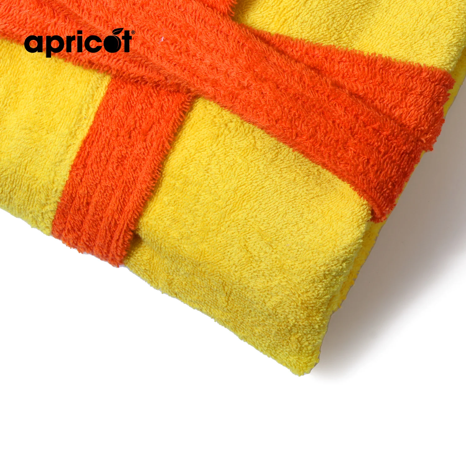 Cotton Kid's Bathrobe-Yellow Over Orange - Image 2