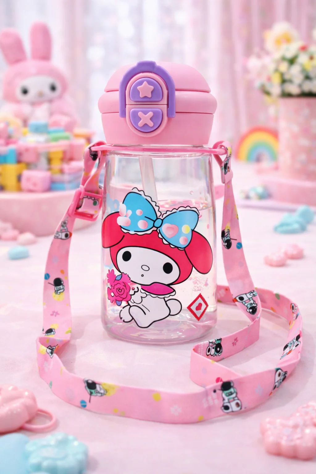 Cute Cartoon Water Bottle (SA2510-147)Pink - Image 2