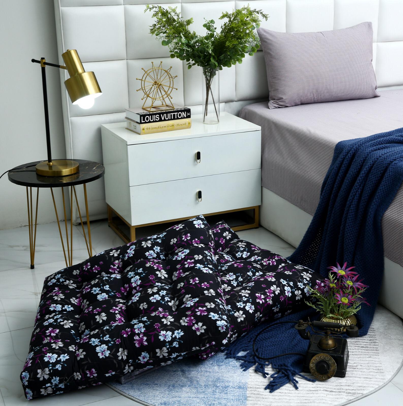 Digital Printed Square Floor Cushions-Rosemary - Image 2