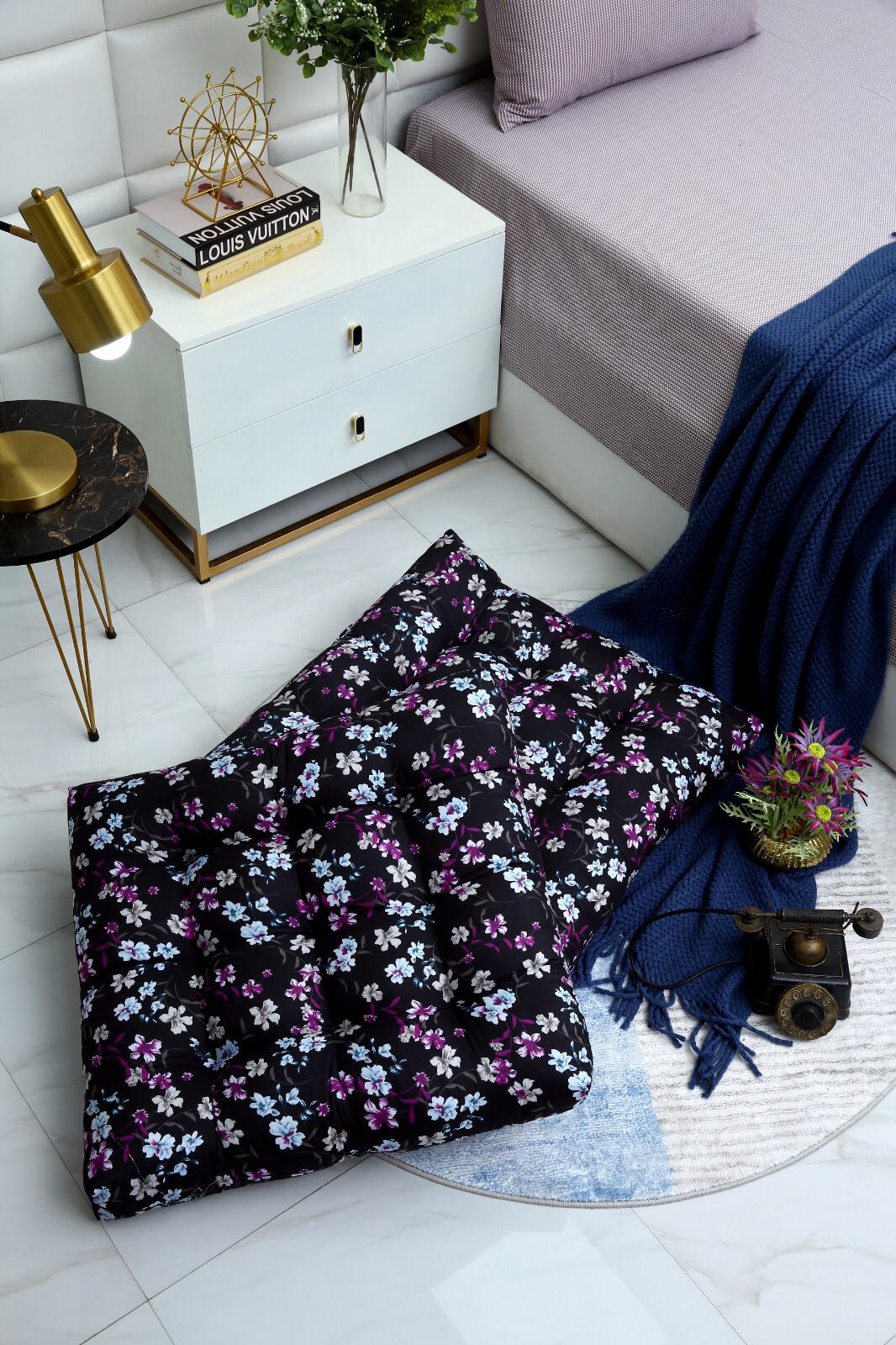 Digital Printed Square Floor Cushions-Rosemary - Image 5