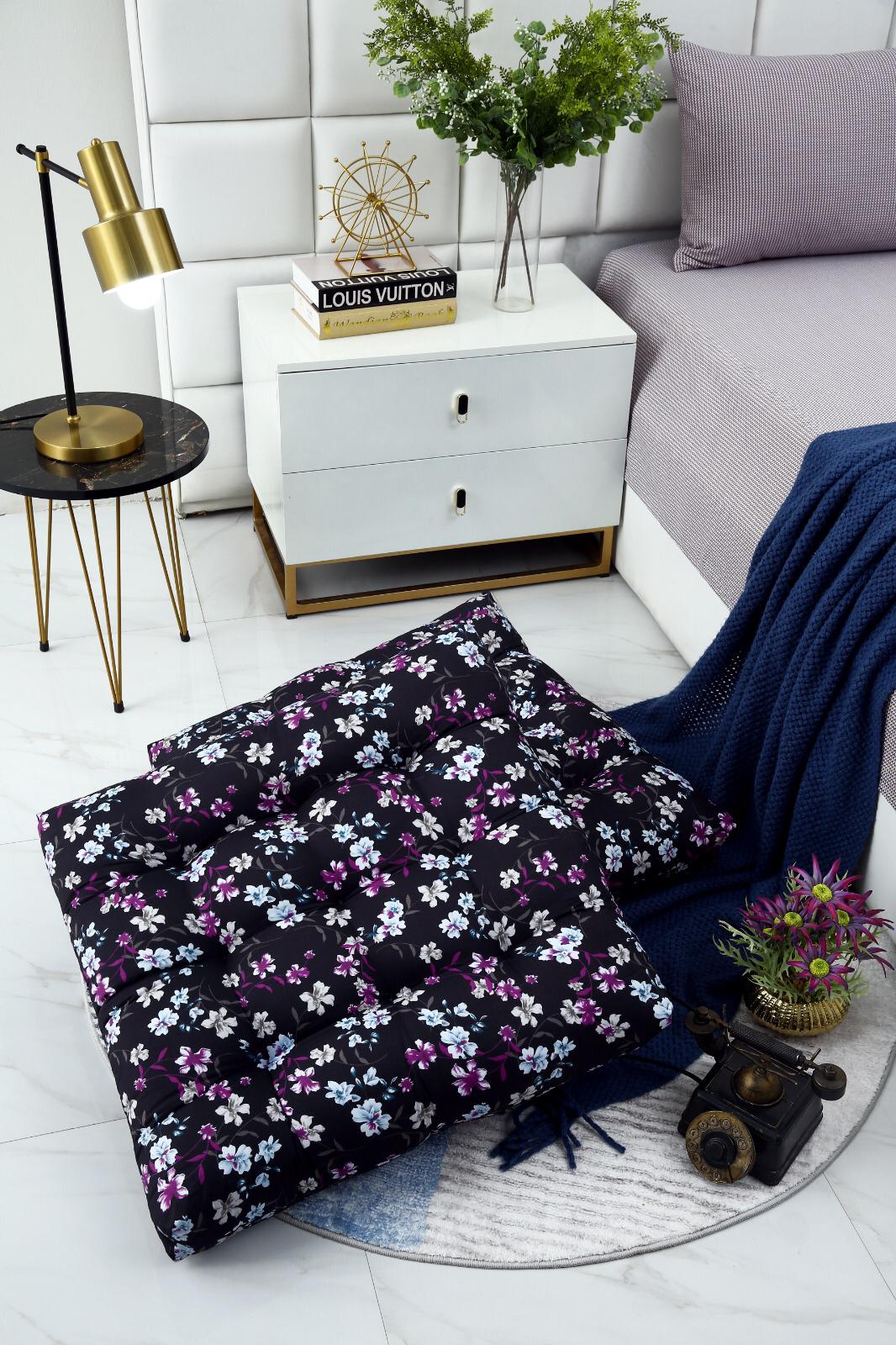 Digital Printed Square Floor Cushions-Rosemary - Image 7