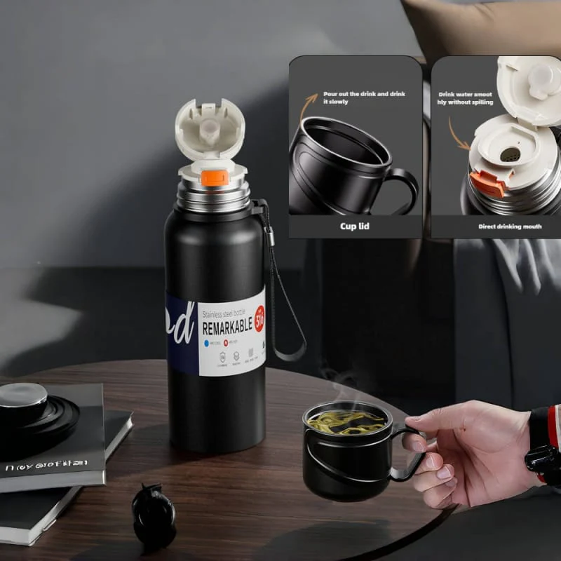 Double Wall Insulated Thermos(SA2408-164)-Black - Image 15