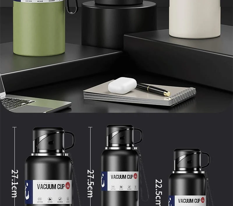 Double Wall Insulated Thermos(SA2408-164)-Black - Image 2