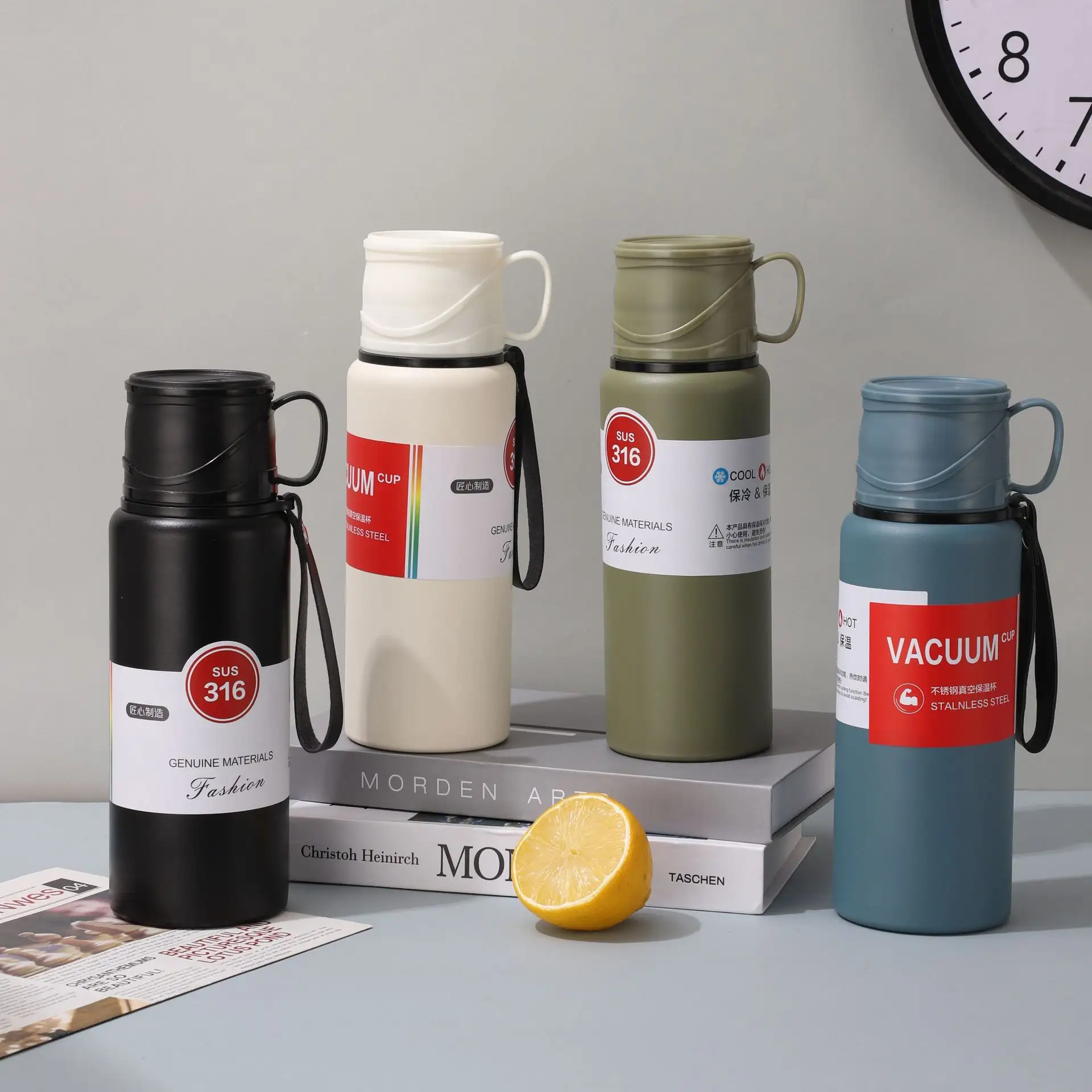 Double Wall Insulated Thermos(SA2408-164)-Green - Image 4