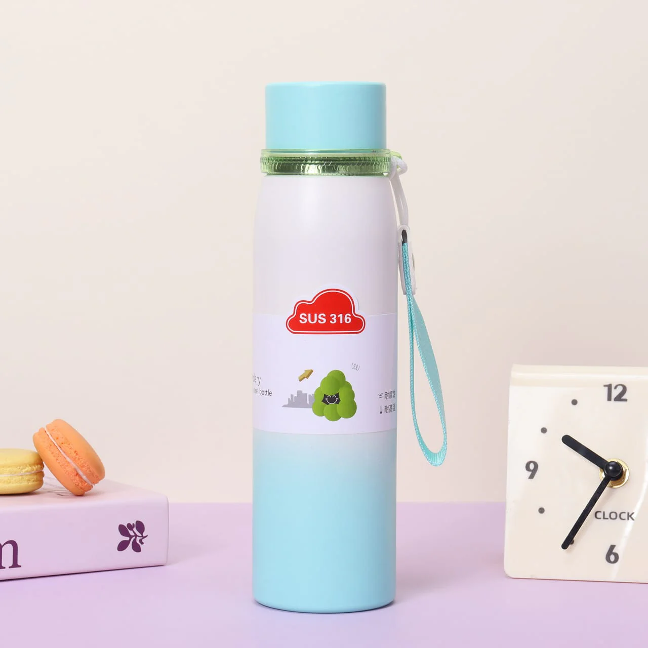 Double-Wall Stainless Steel Insulated Water Bottle(SA2408-219)Aqua - Image 6