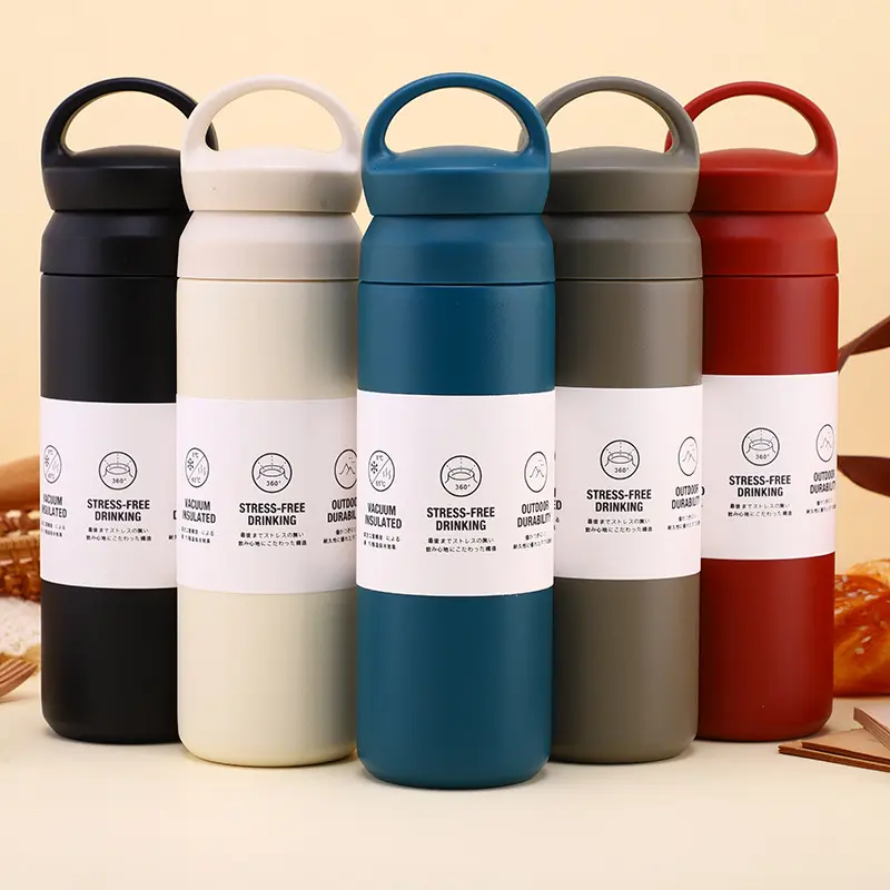Double-Wall Stainless Steel Insulated Water Bottle(SA2408-225)-Beige - Image 3