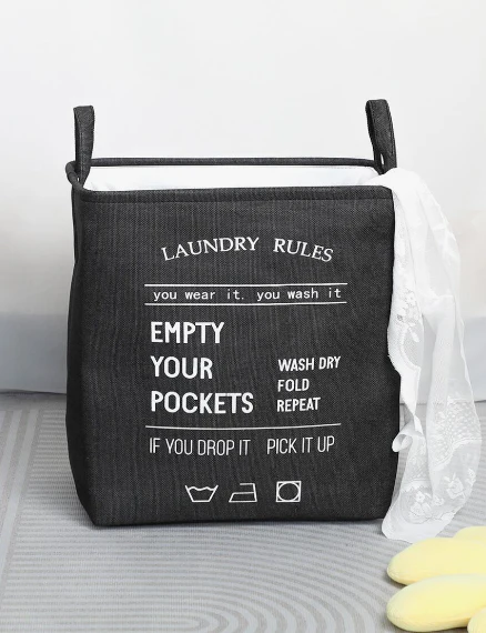 Rectangular Eva Collapsible Laundry Basket2616-Black - Image 7