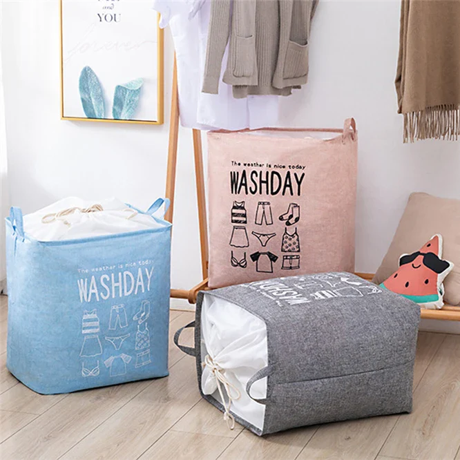 Eva Collapsible Laundry Basket Wash Day-Sky blue - Image 11