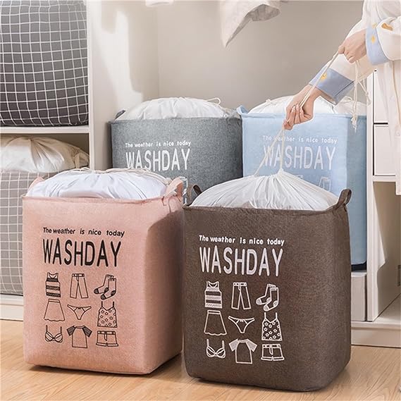 Eva Collapsible Laundry Basket Wash Day-Sky blue - Image 5