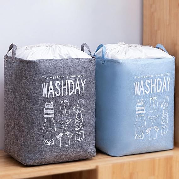 Eva Collapsible Laundry Basket Wash Day-Sky blue - Image 7