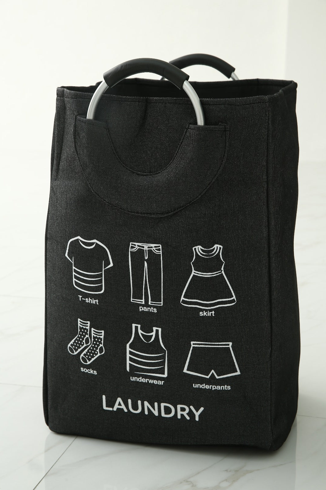 Eva Laundry Basket-Black(LAUNDRY)