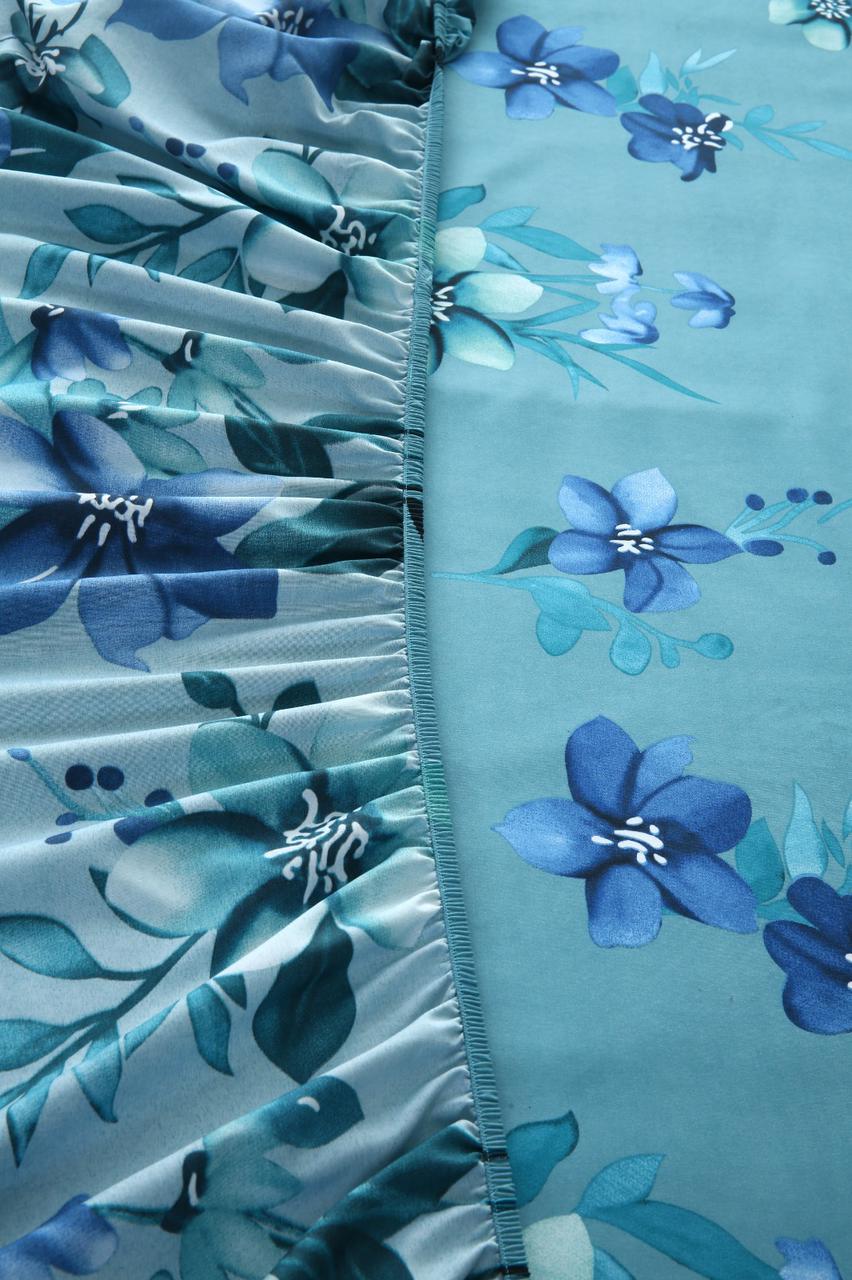 Fitted Bed Sheet-Azure Bloom - Image 2