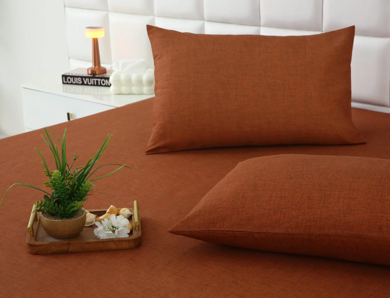 Fitted Bed Sheet-Brown Texture - Image 6