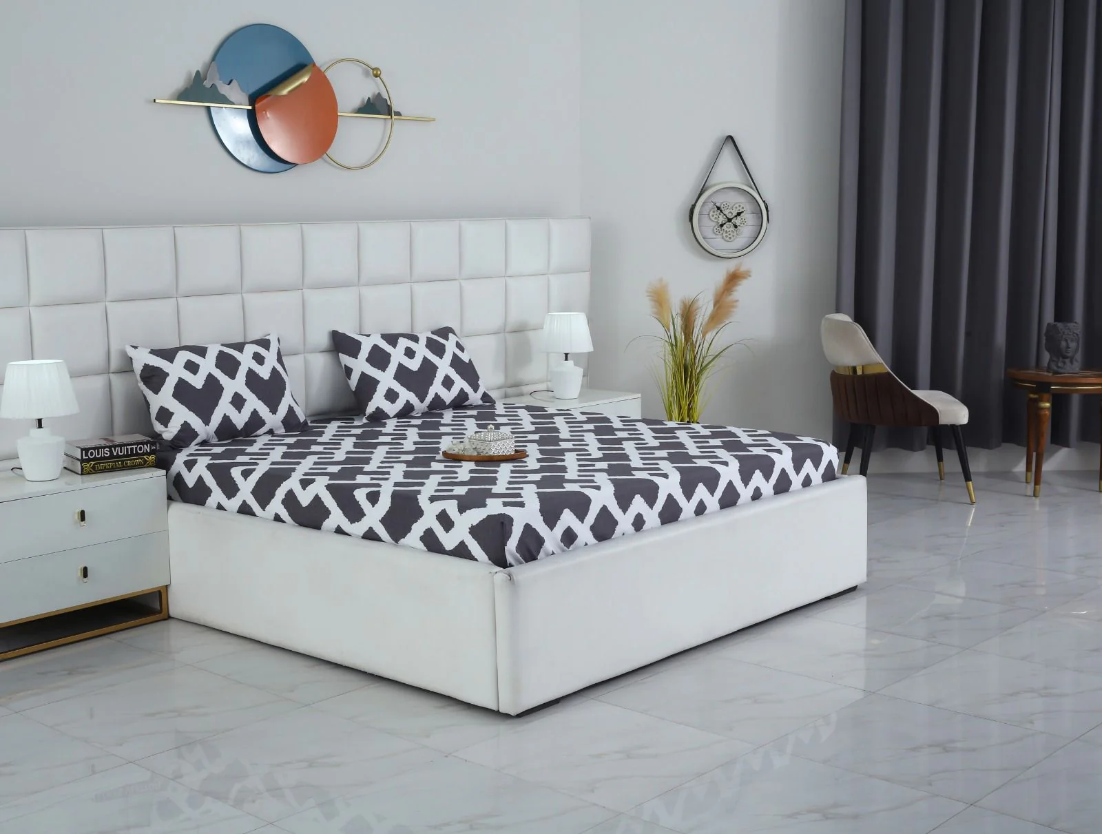 Fitted Bed Sheet-Geometric Patterned - Image 6