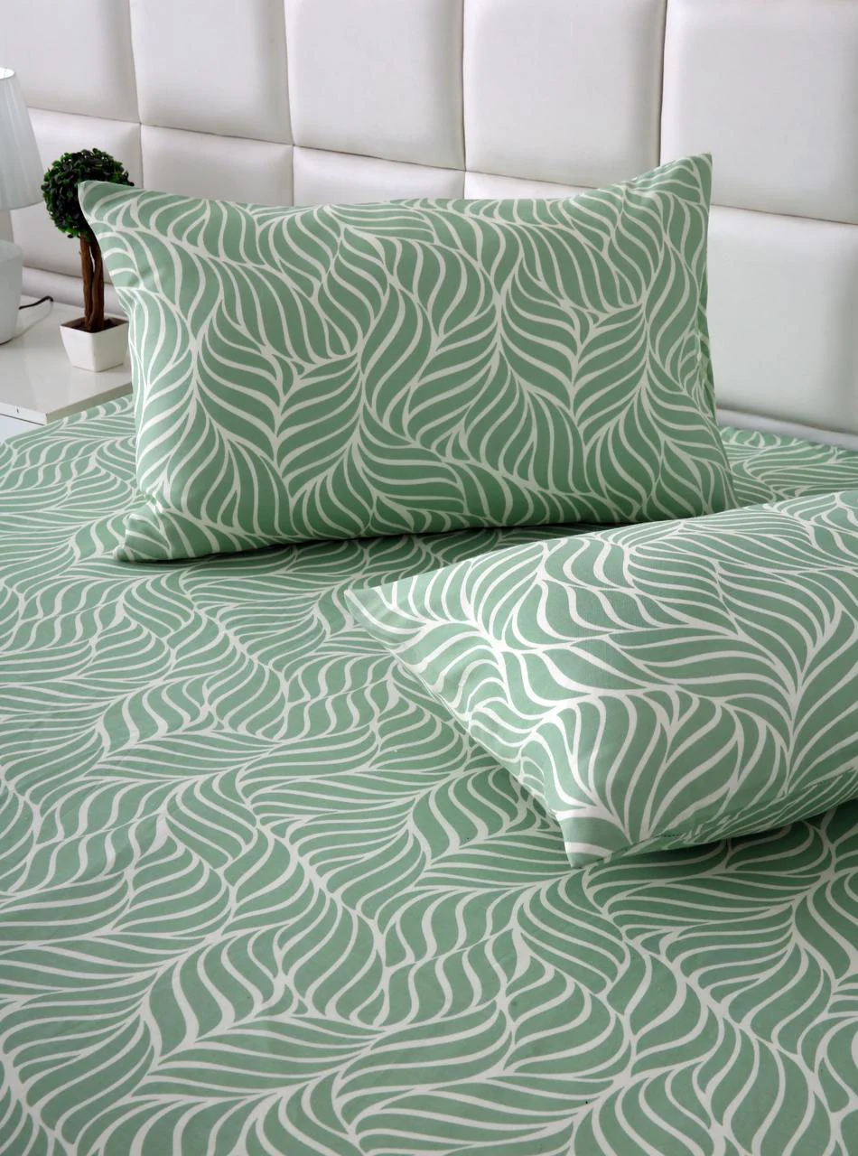 Fitted Bed Sheet-Leafy Spiral - Image 4