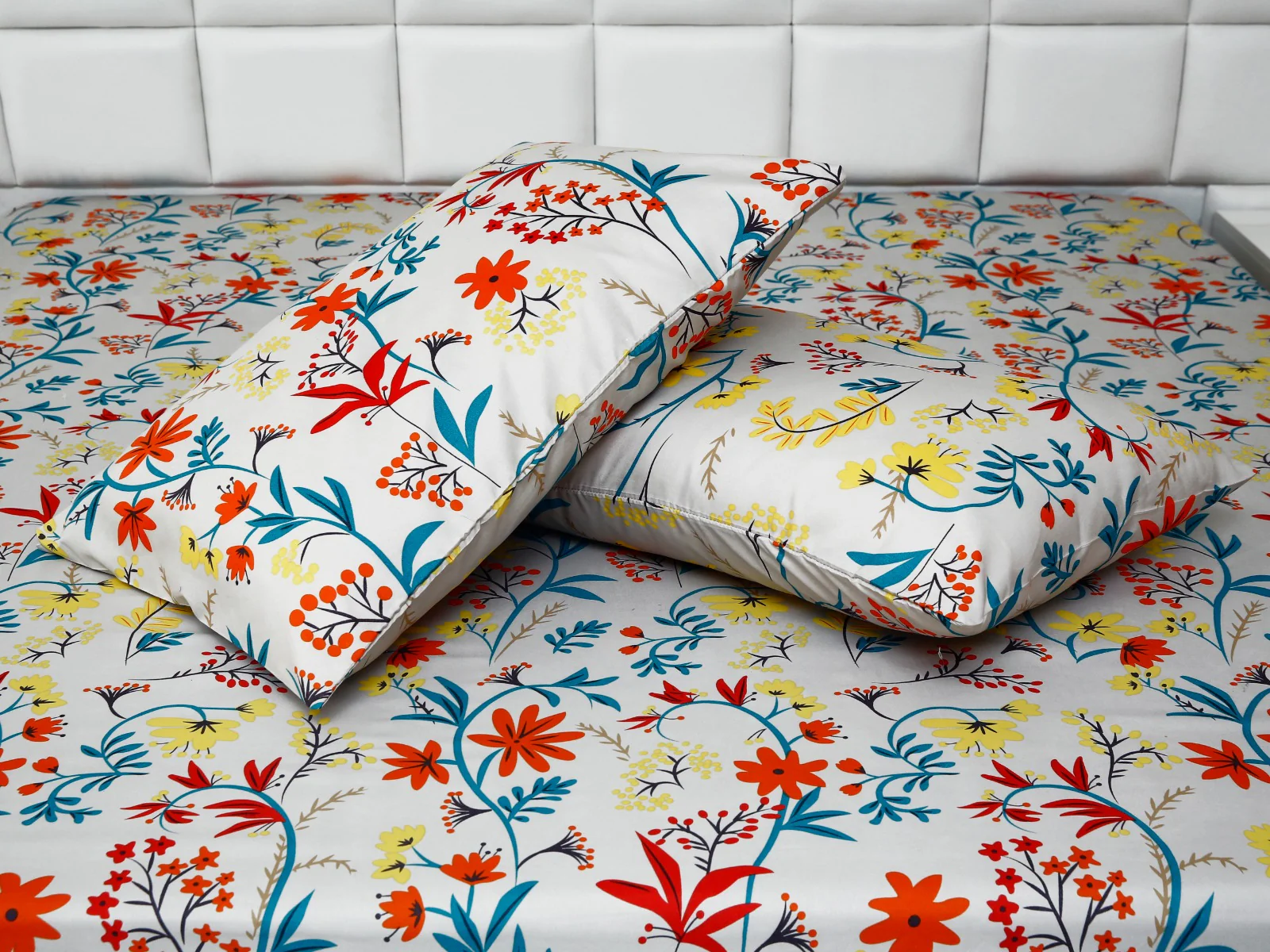 Fitted Bed Sheet-Orange Lilly - Image 6