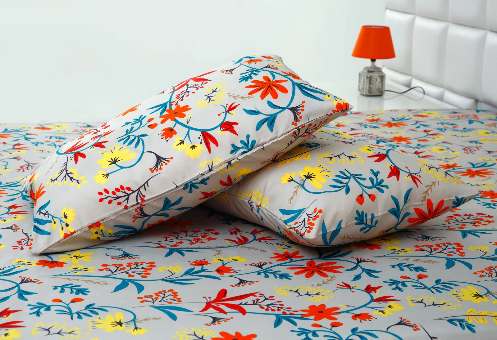 Fitted Bed Sheet-Orange Lilly - Image 7