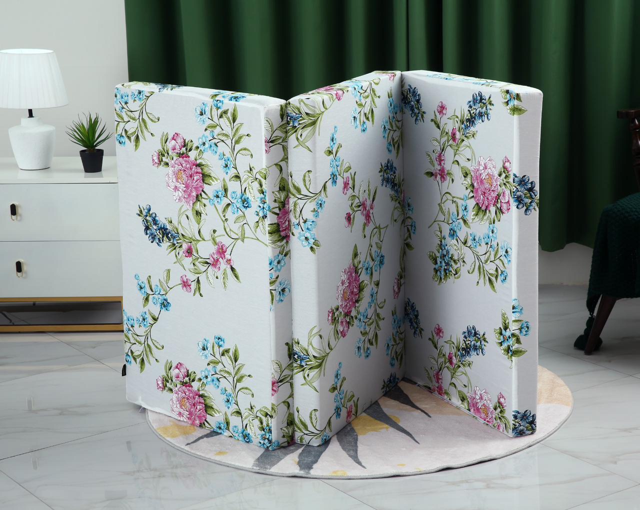 Foldable Mattress Mattress-Blue Lotus - Image 5