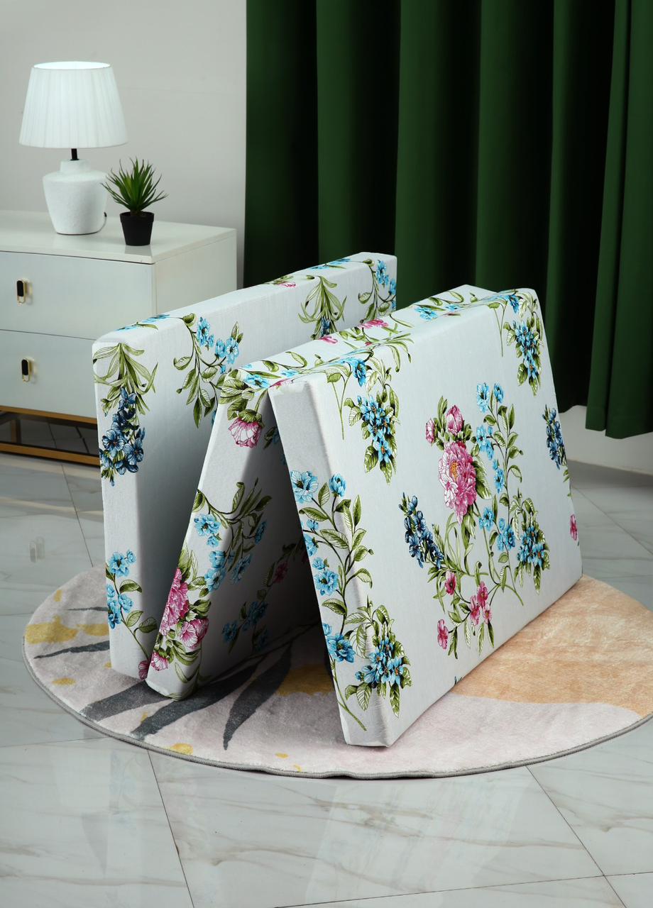 Foldable Mattress Mattress-Blue Lotus - Image 9