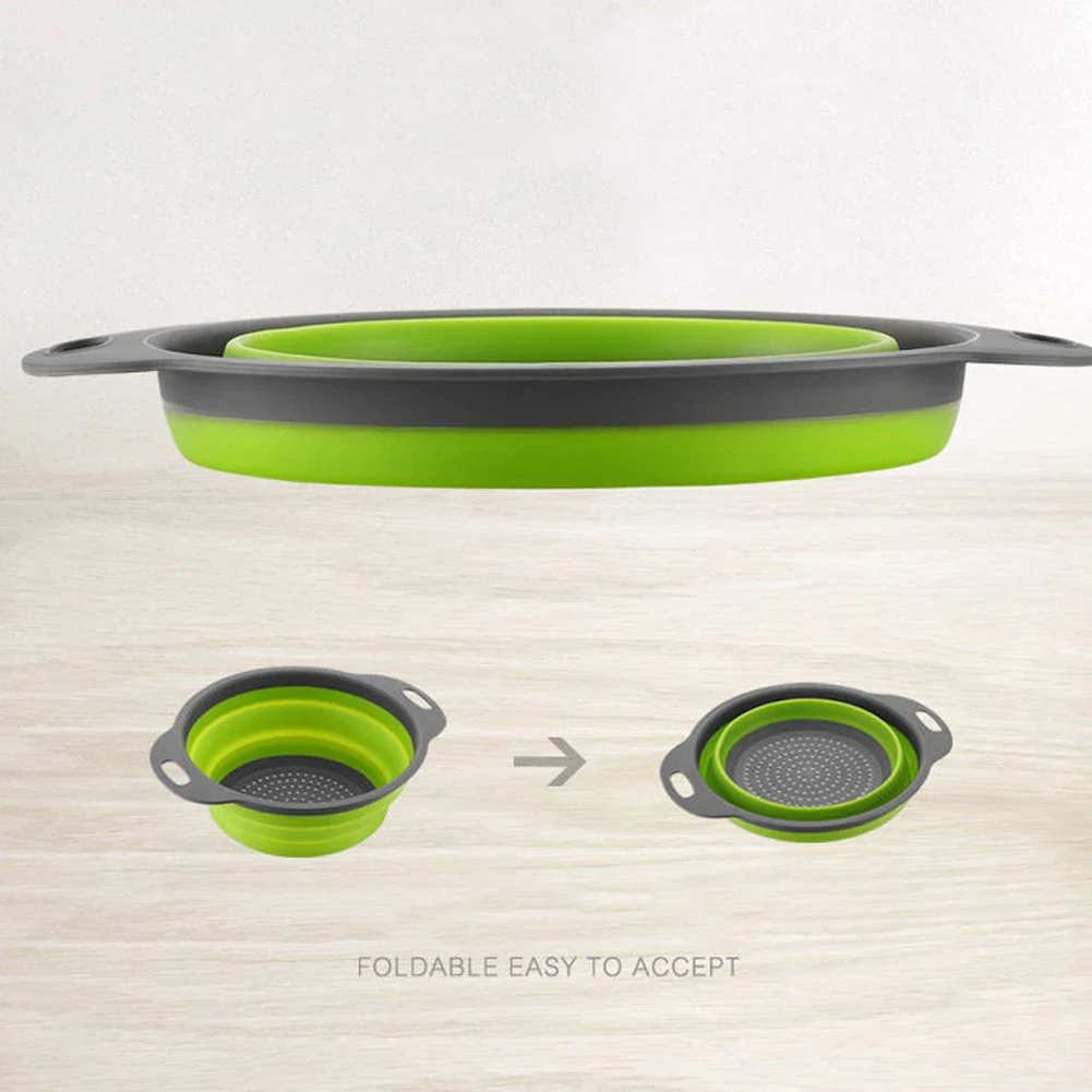 Collapsible Silicone Drain water bucket-Green(Large) - Image 13