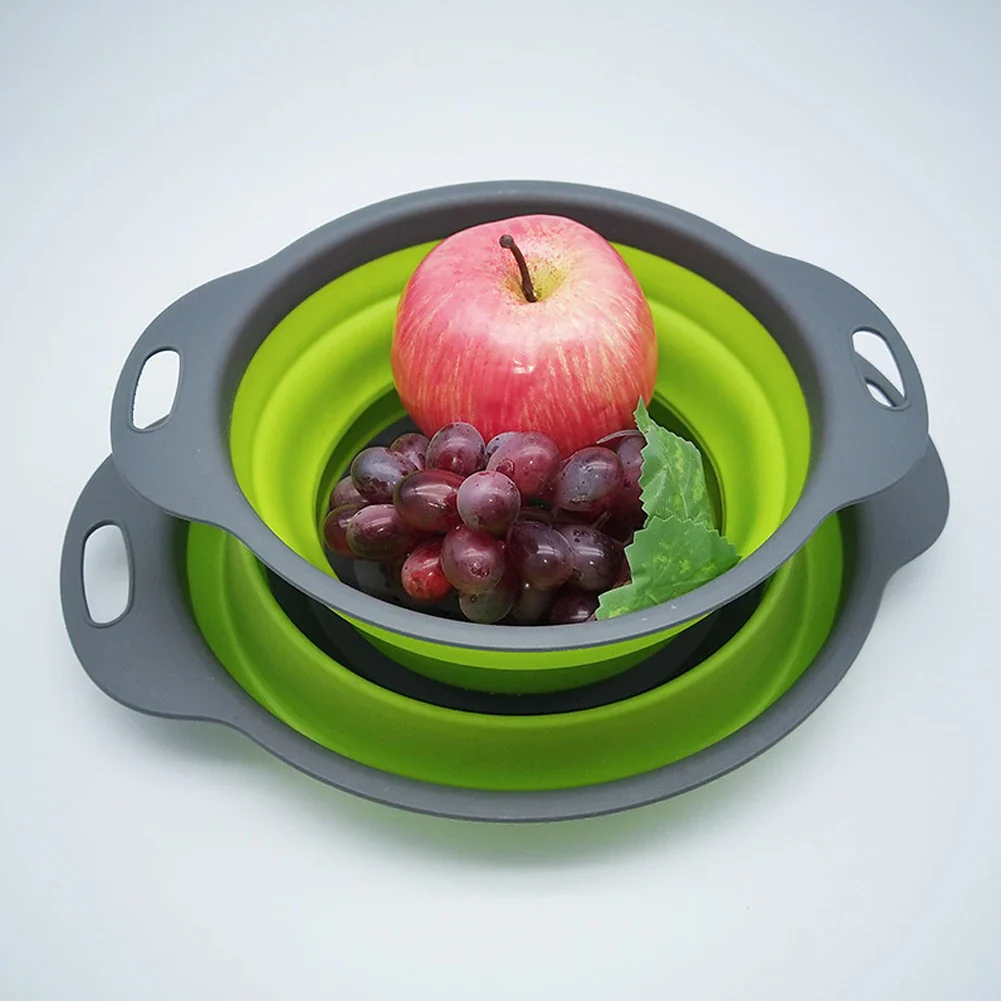 Collapsible Silicone Drain water bucket-Green(Large) - Image 16