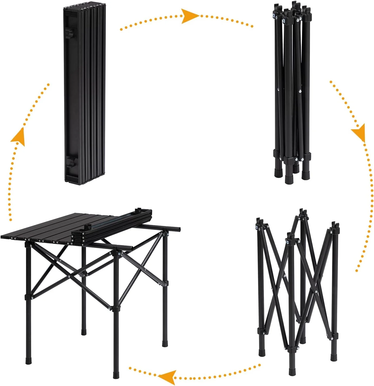 Folding Aluminum Table(SA2405-15)-Black - Image 3
