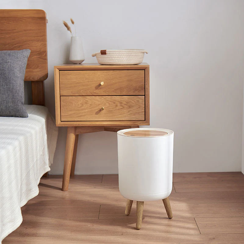 Indoor trash Bin With Wooden Feets-SA2408-108 - Image 14