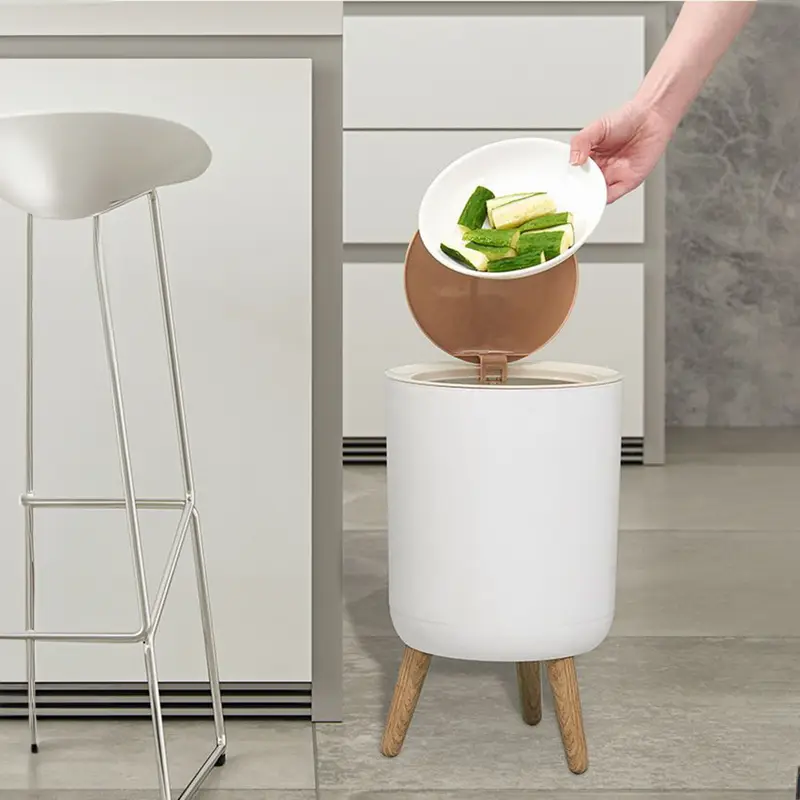 Indoor trash Bin With Wooden Feets-SA2408-108 - Image 22