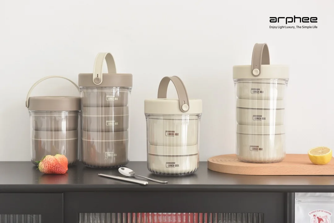 Japanese-style Stainless Steel Lunch Box(SA2405-45)-Beige - Image 11