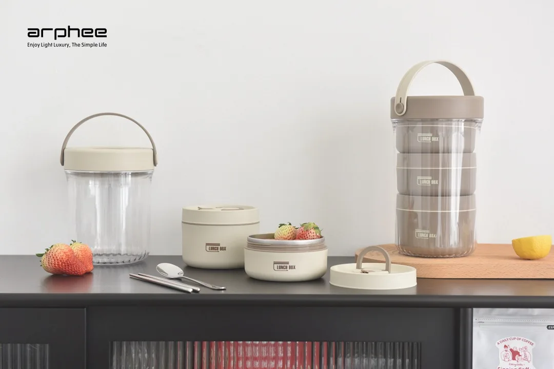 Japanese-style Stainless Steel Lunch Box(SA2405-45)-Beige - Image 12