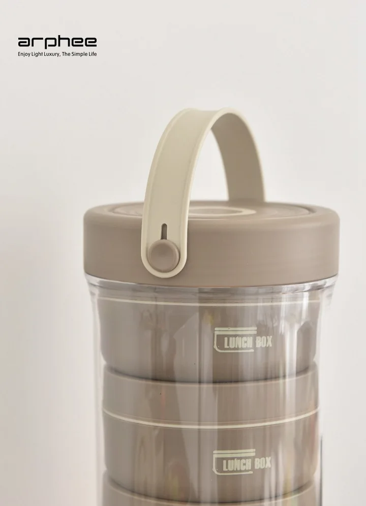 Japanese-style Stainless Steel Lunch Box(SA2405-45)-Beige - Image 4