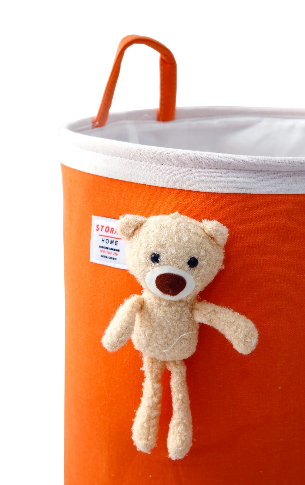 Kids Collapsible Laundry Basket-Orange Teddy - Image 2