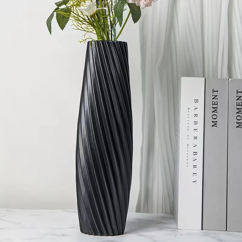 Large Nordic Plastic Flower Vase (SA2510-099)Black - Image 2