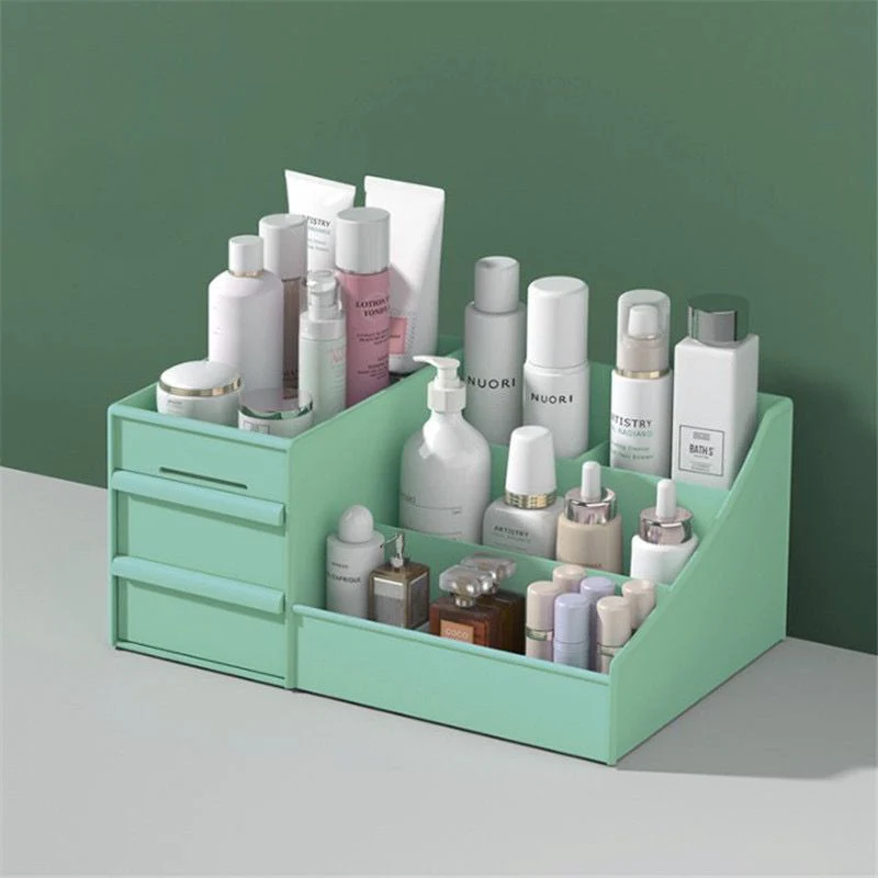 Makeup Organizer with Drawers-Green