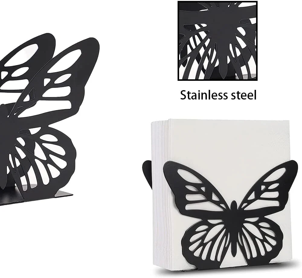 Metallic Napkins & Tissue Holder-Butterfly(SA2408-129) - Image 4