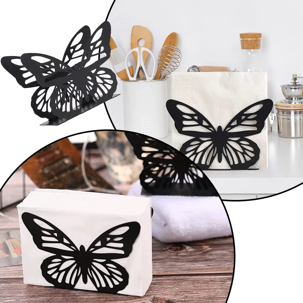 Metallic Napkins & Tissue Holder-Butterfly(SA2408-129) - Image 7