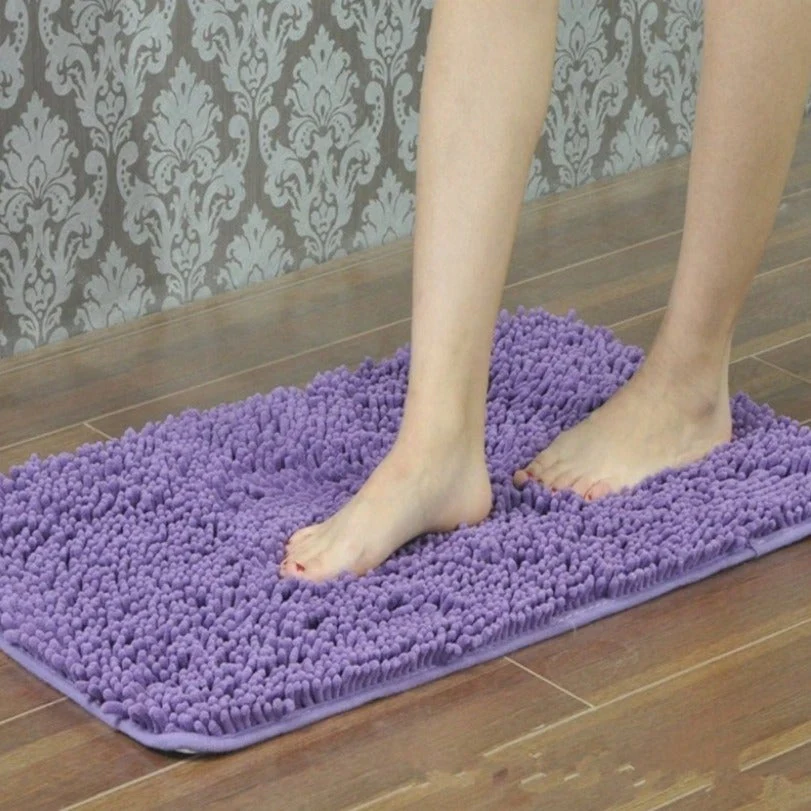 Microfiber anti Slip Bath Mat- Purple - Image 3