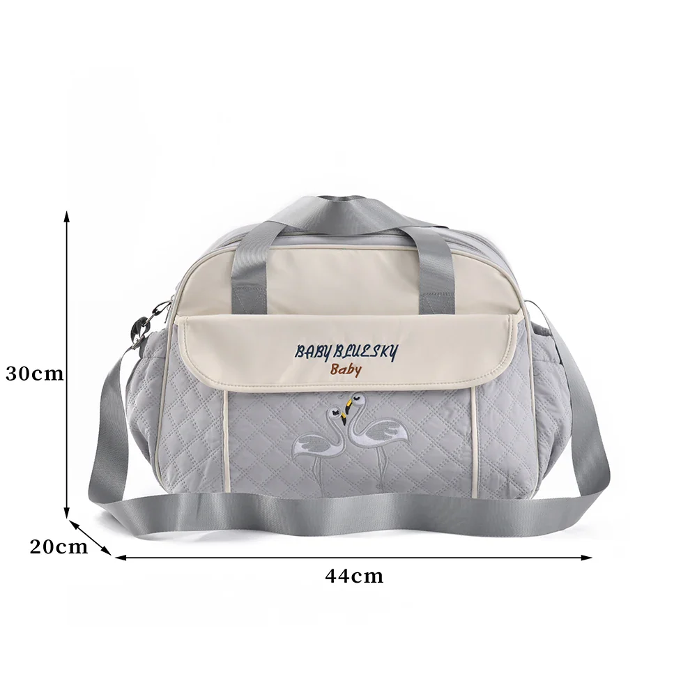 Multi function Mommy Bag with Large Capacity-SA2408-273(Grey) - Image 5